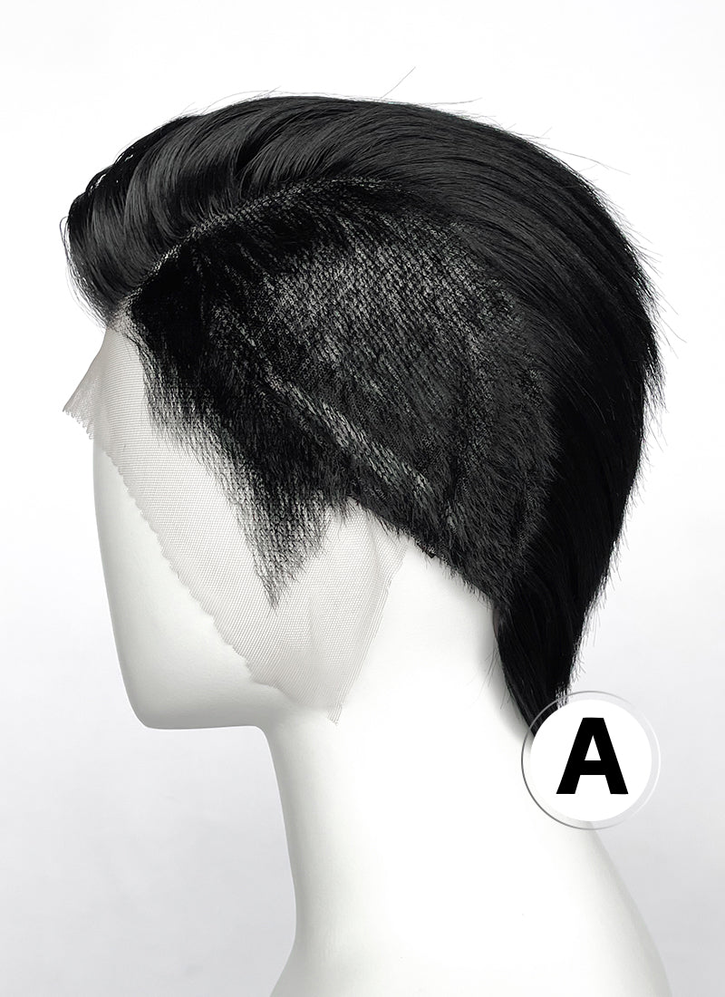 Short Lace Front Wig with Shaved Side - 2 Styles Available | Multiple Colors | Free 2 Wig Caps Included LF8127