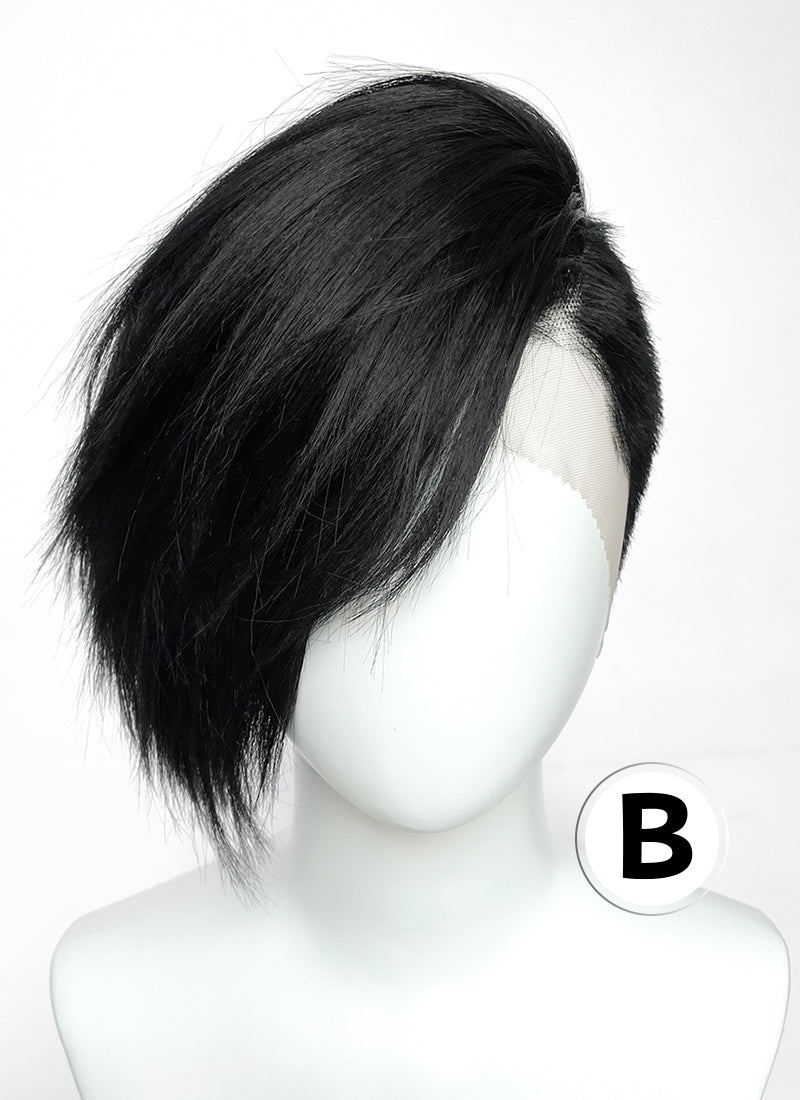 Short Lace Front Wig with Shaved Side - 2 Styles Available | Multiple Colors | Free 2 Wig Caps Included LF8127