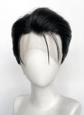 Black Straight Lace Front Synthetic Men's Wig NM015