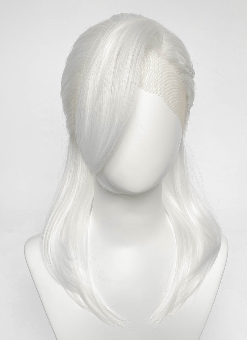 White Braided Lace Front Synthetic Men's Wig LF8132