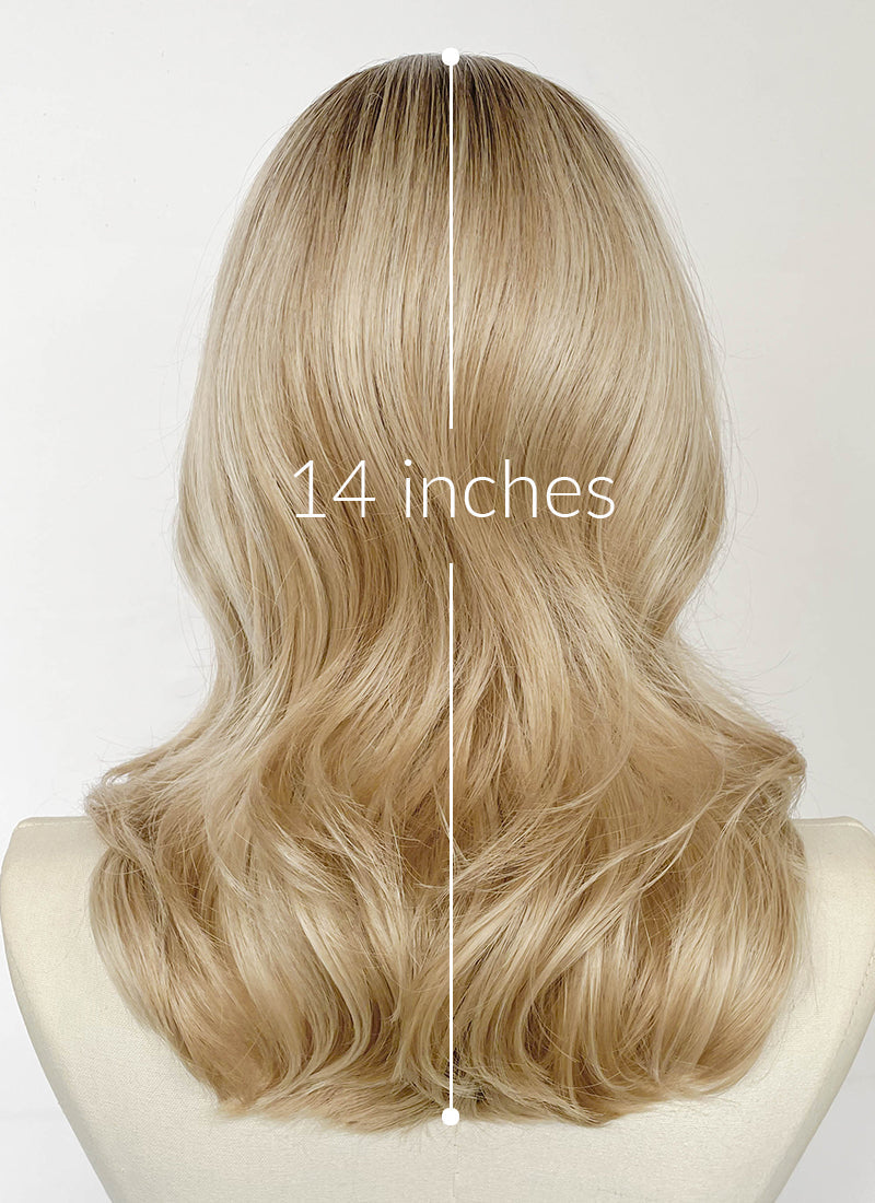 The Boys Starlight Mixed Blonde With Dark Roots Wavy 13" x 6" Lace Top Synthetic Wig LF8135