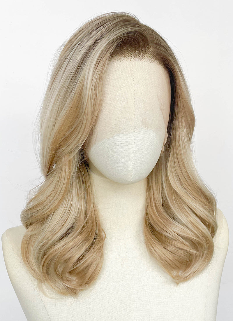 The Boys Starlight Mixed Blonde With Dark Roots Wavy 13" x 6" Lace Top Synthetic Wig LF8135