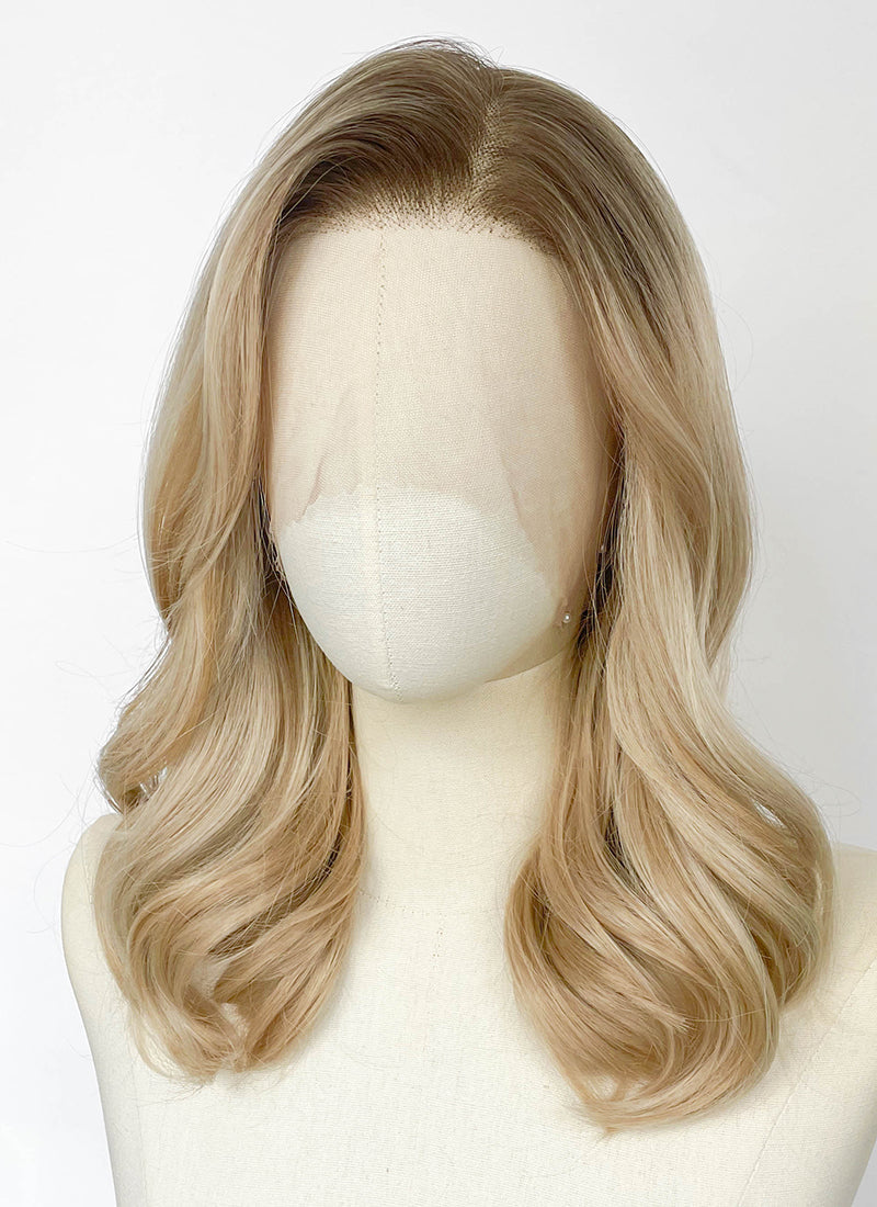 The Boys Starlight Mixed Blonde With Dark Roots Wavy 13" x 6" Lace Top Synthetic Wig LF8135