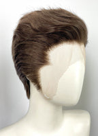 007 First Light James Bond Brunette Wavy Lace Front Synthetic Men's Wig LF8136