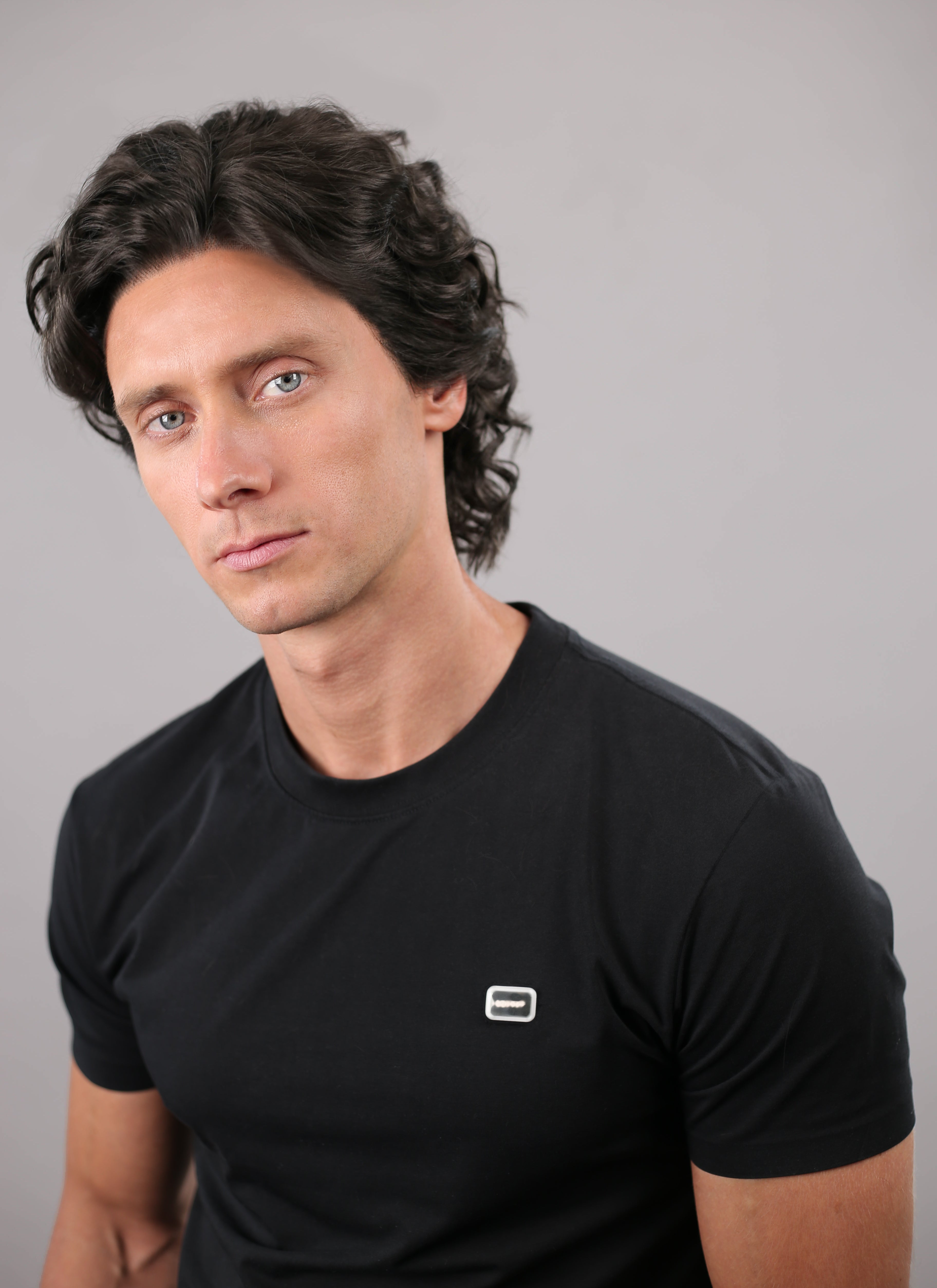 Brunette Curly Lace Front Synthetic Men's Wig NM012