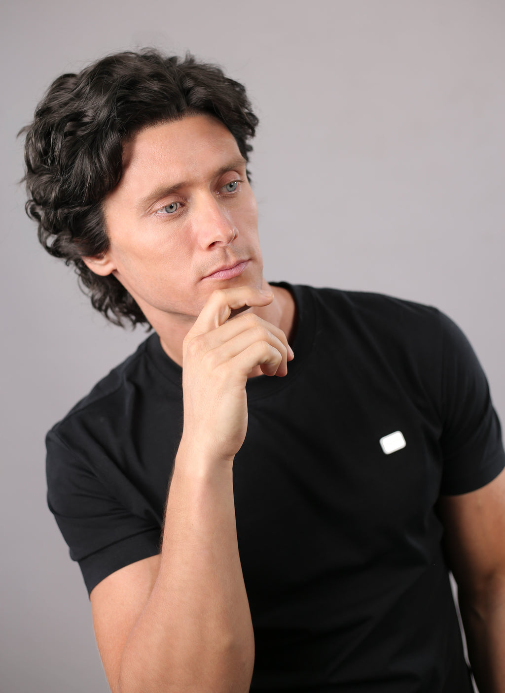 Brunette Curly Lace Front Synthetic Men's Wig NM012