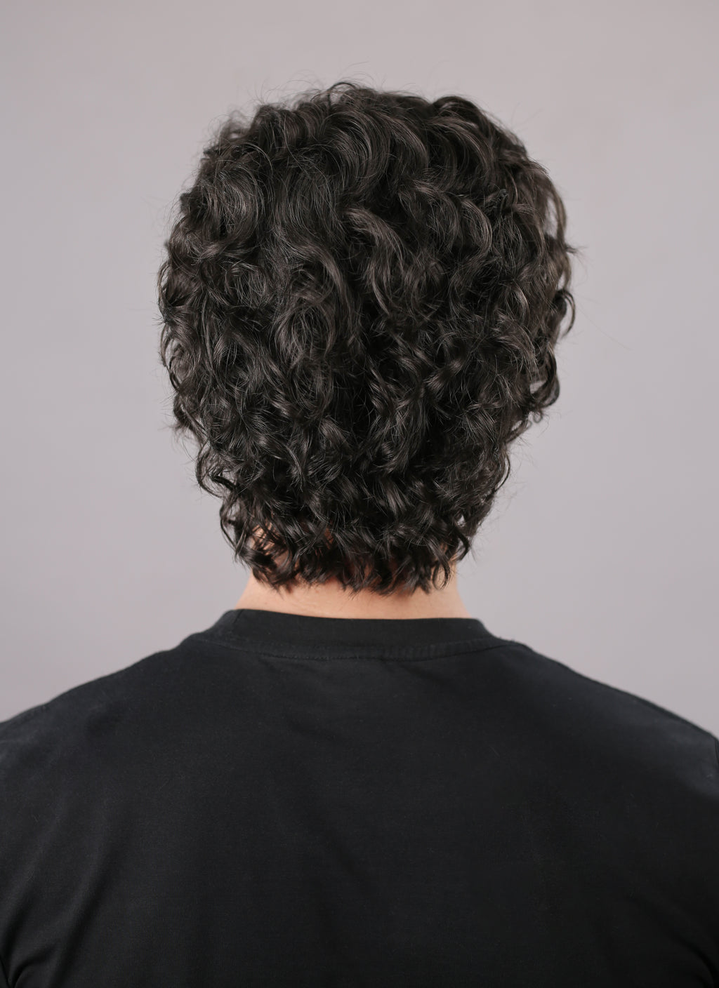 Brunette Curly Lace Front Synthetic Men's Wig NM012