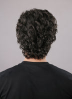Brunette Curly Lace Front Synthetic Men's Wig NM012
