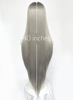 Final Fantasy Sephiroth Grey Straight Lace Front Synthetic Men's Wig LF8141