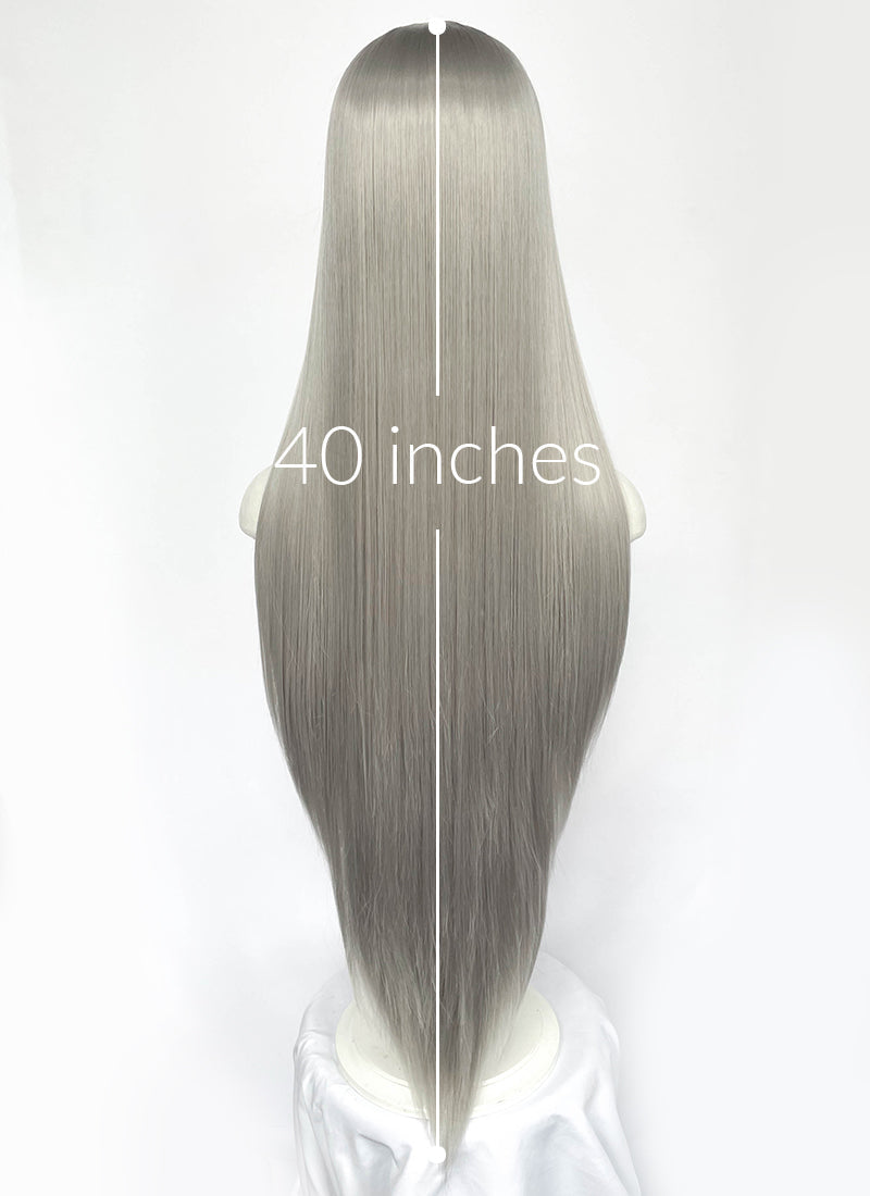 Final Fantasy Sephiroth Grey Straight Lace Front Synthetic Men's Wig LF8141
