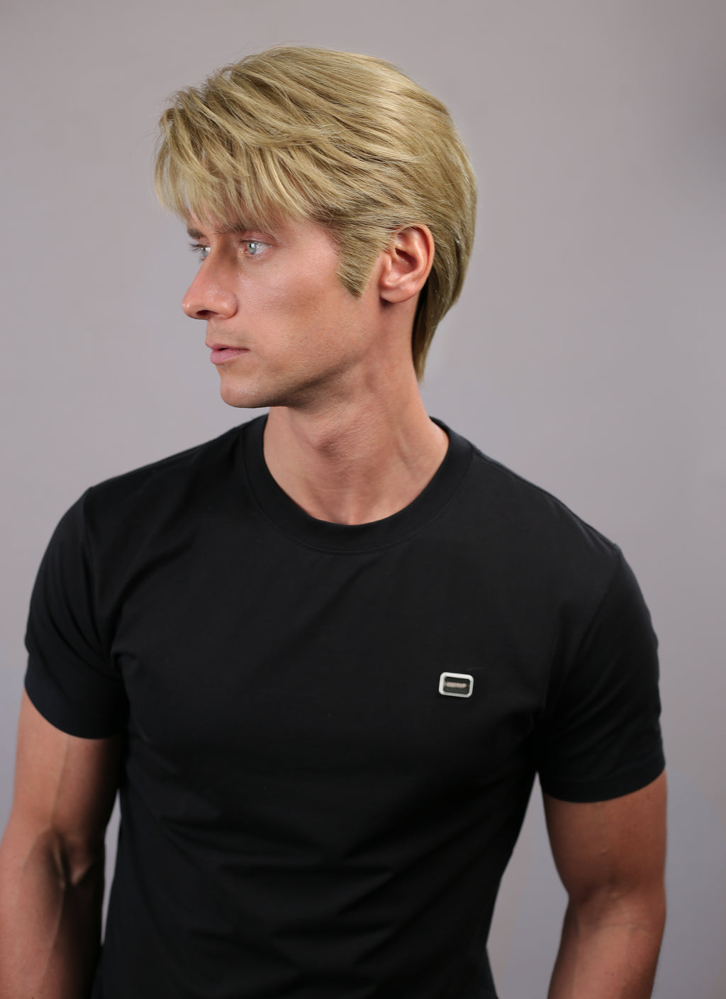 Medium Blonde Straight Lace Front Synthetic Men's Wig NM011