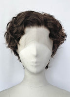 Spider-Man Peter Parker Brunette Curly Lace Front Synthetic Men's Wig LF8144