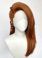 Ginger Straight Braided Lace Front Synthetic Men's Wig With Shaved Side LF8147