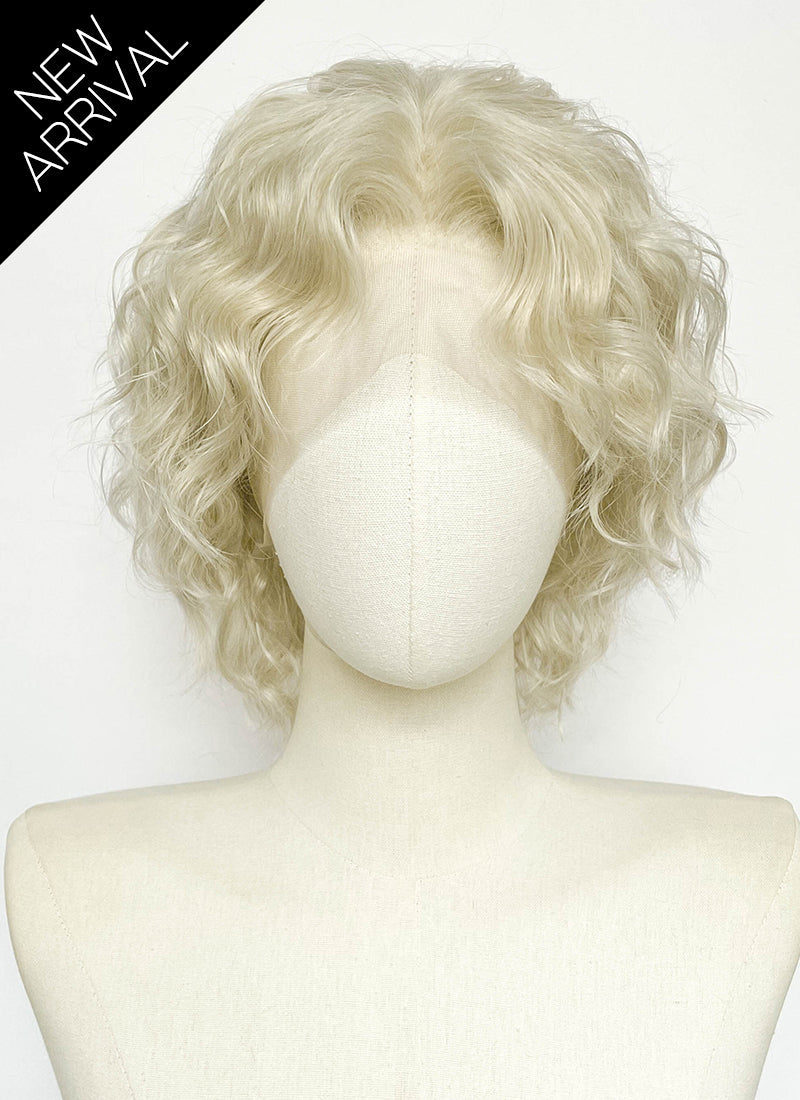 House of Dragon Prince Jacaerys Velaryon Ash Blonde Curly Lace Front Synthetic Men's Wig LF8149