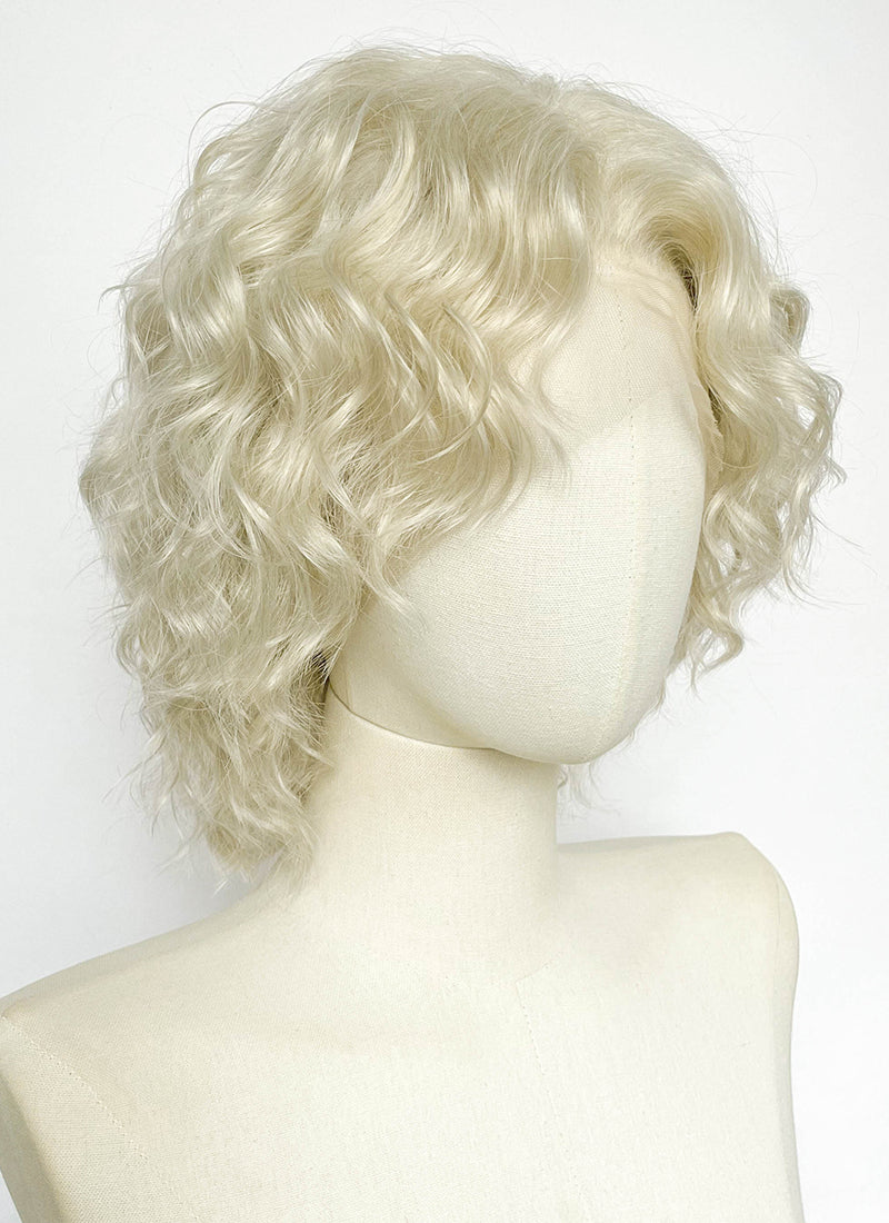 House of Dragon Prince Jacaerys Velaryon Ash Blonde Curly Lace Front Synthetic Men's Wig LF8149