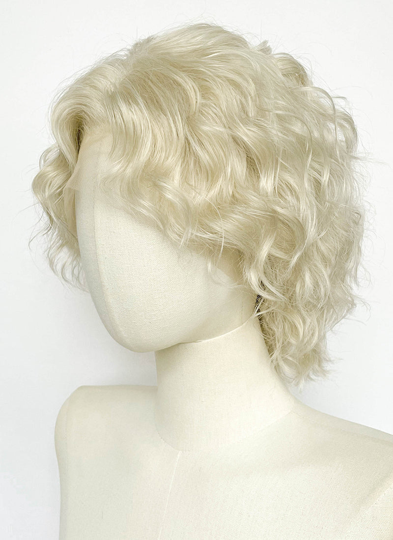 House of Dragon Prince Jacaerys Velaryon Ash Blonde Curly Lace Front Synthetic Men's Wig LF8149