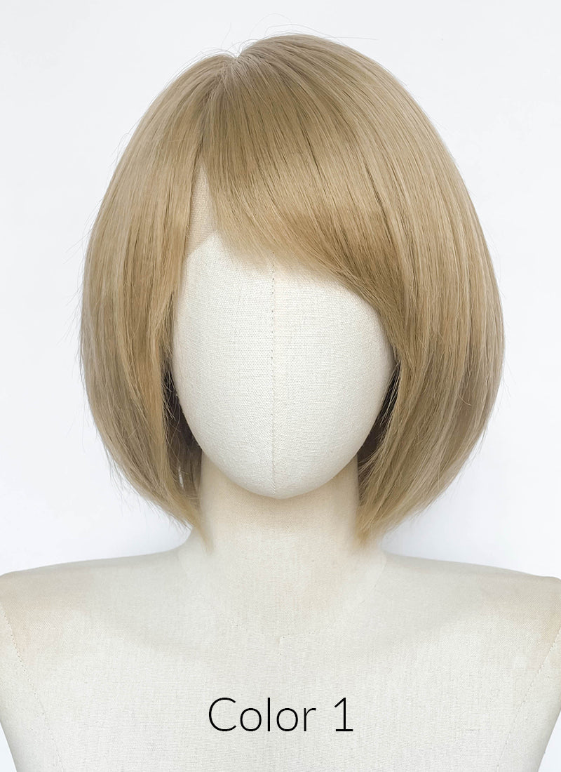 Resident Evil Ashley Graham Medium Blonde Straight 13" x 6" Lace Top Synthetic Wig LF8156