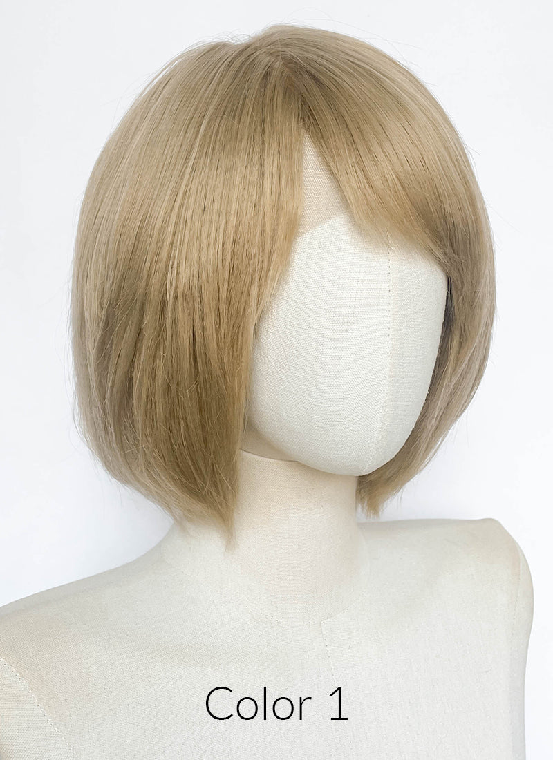 Resident Evil Ashley Graham Medium Blonde Straight 13" x 6" Lace Top Synthetic Wig LF8156