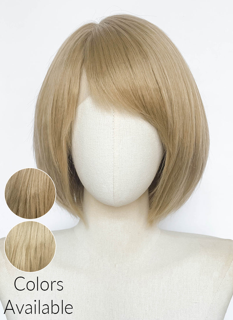 Resident Evil Ashley Graham Medium Blonde Straight 13" x 6" Lace Top Synthetic Wig LF8156