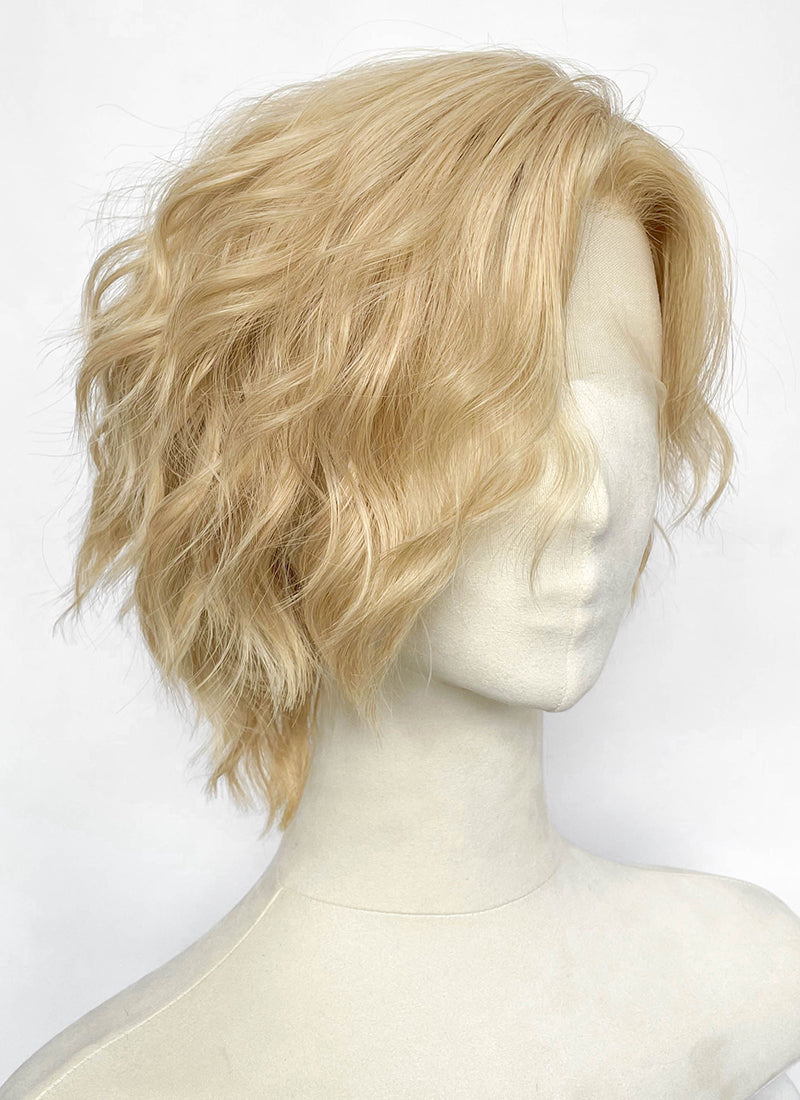 Blonde Curly Lace Front Synthetic Hair Men's Wig LF8157