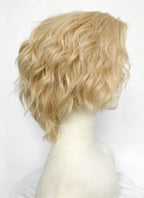 Blonde Curly Lace Front Synthetic Hair Men's Wig LF8157