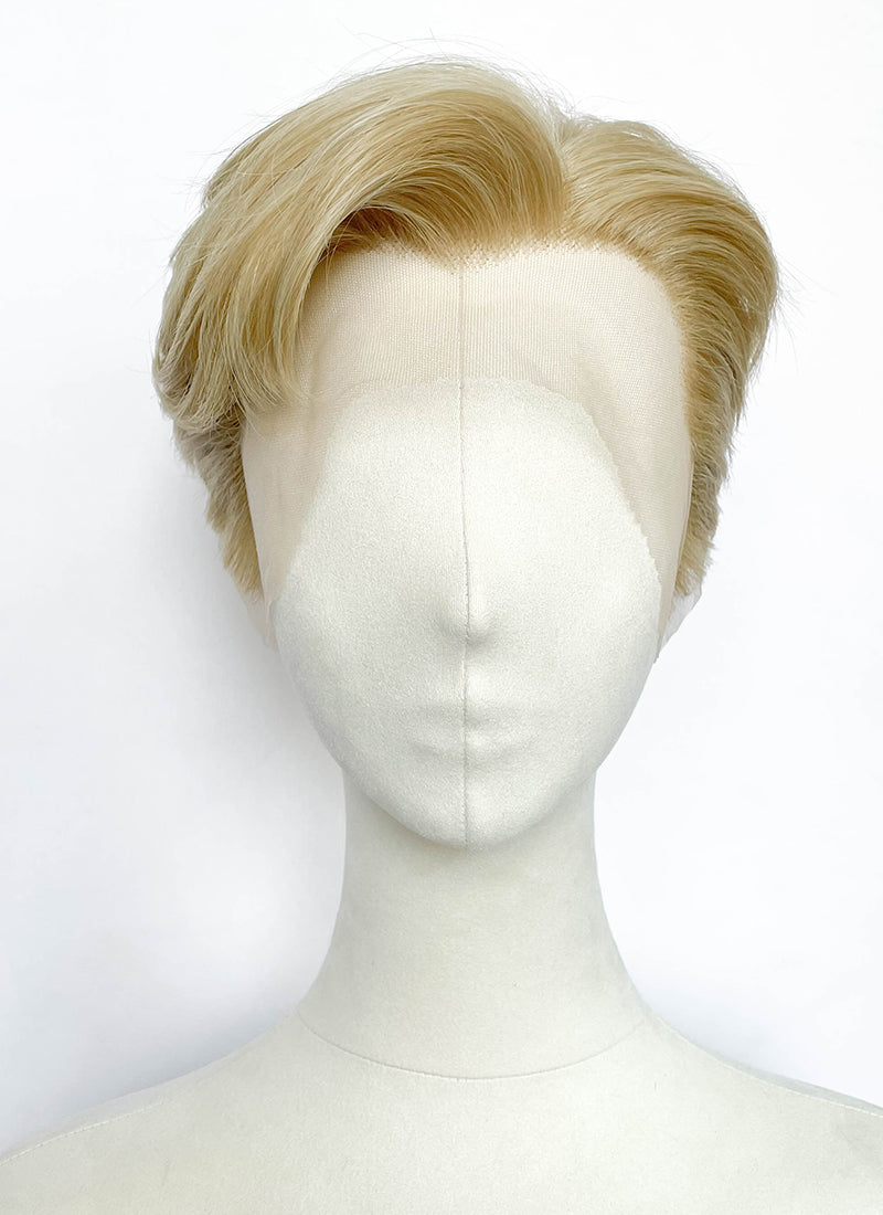 Mixed Blonde Straight Lace Front Synthetic Men's Wig NM034
