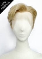 Mixed Blonde Straight Lace Front Synthetic Men's Wig LF8158