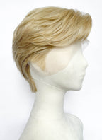 Mixed Blonde Straight Lace Front Synthetic Men's Wig LF8158