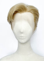 Mixed Blonde Straight Lace Front Synthetic Men's Wig LF8158