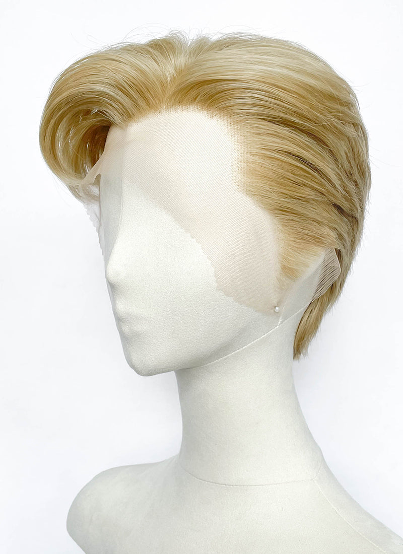 Mixed Blonde Straight Lace Front Synthetic Men's Wig NM034