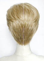 Mixed Blonde Straight Lace Front Synthetic Men's Wig NM034