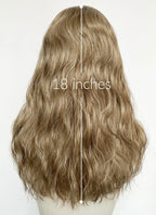 Mixed Blonde With Dark Roots Wavy Lace Front Synthetic Hair Wig LF8159