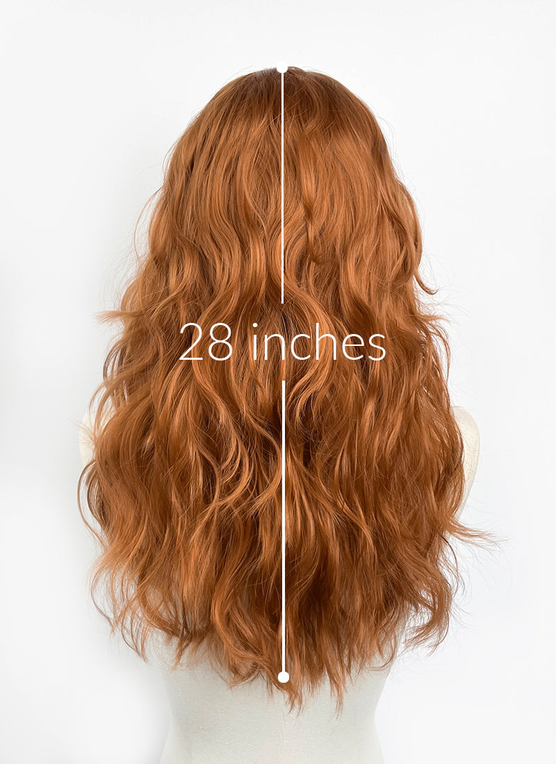 Spider-Man Jean Grey Ginger Wavy Lace Front Synthetic Hair Wig LF8161