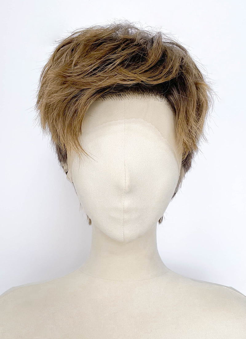 Project Hail Mary Ryland Grace Mixed Blonde With Dark Roots Wavy 13" x 6" Lace Top Synthetic Men's Wig LF8166
