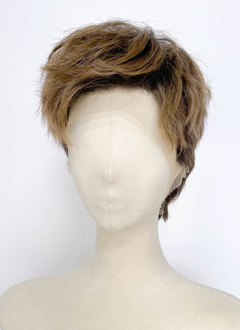 Project Hail Mary Ryland Grace Mixed Blonde With Dark Roots Wavy 13" x 6" Lace Top Synthetic Men's Wig LF8166