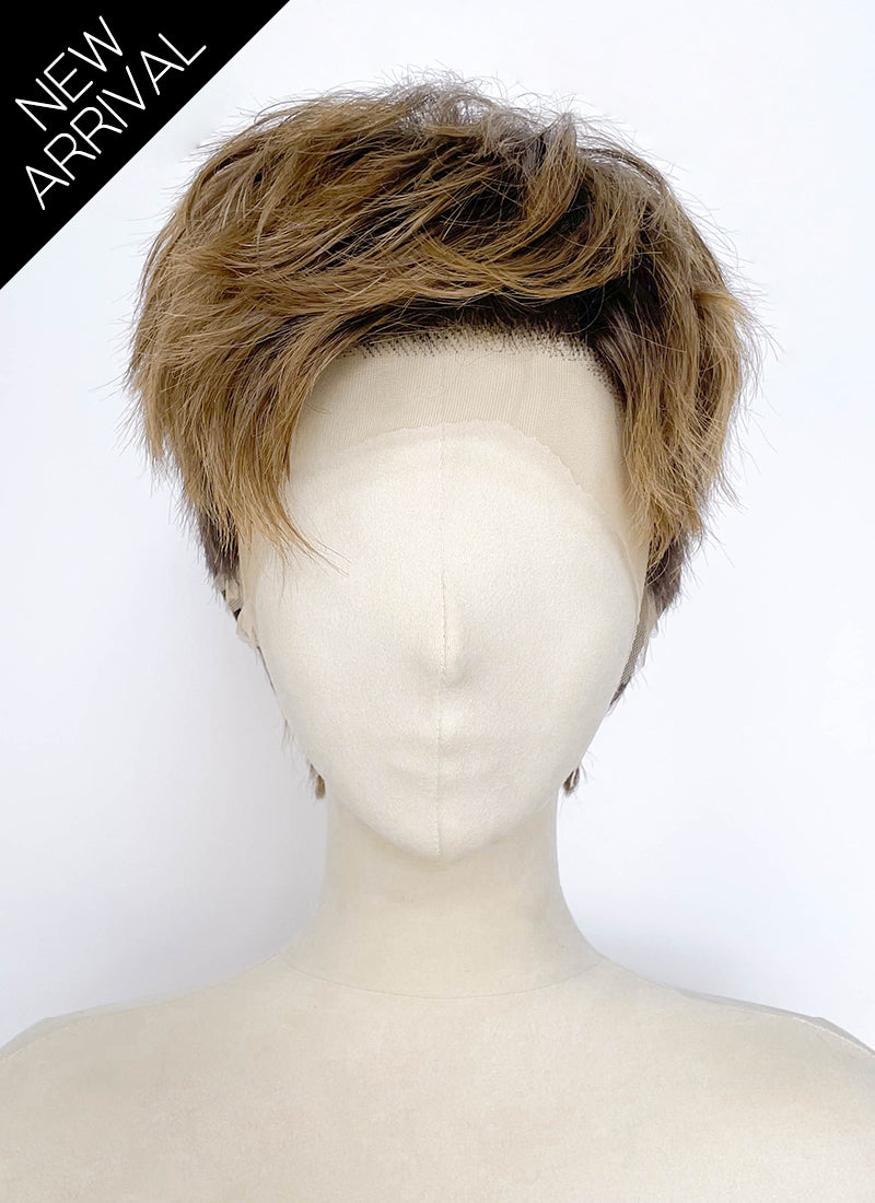 Project Hail Mary Ryland Grace Mixed Blonde With Dark Roots Wavy 13" x 6" Lace Top Synthetic Men's Wig LF8166