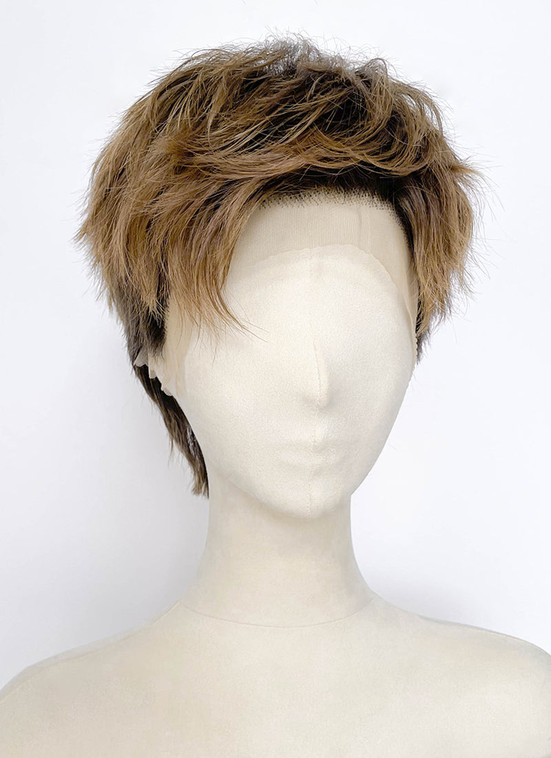 Project Hail Mary Ryland Grace Mixed Blonde With Dark Roots Wavy 13" x 6" Lace Top Synthetic Men's Wig LF8166