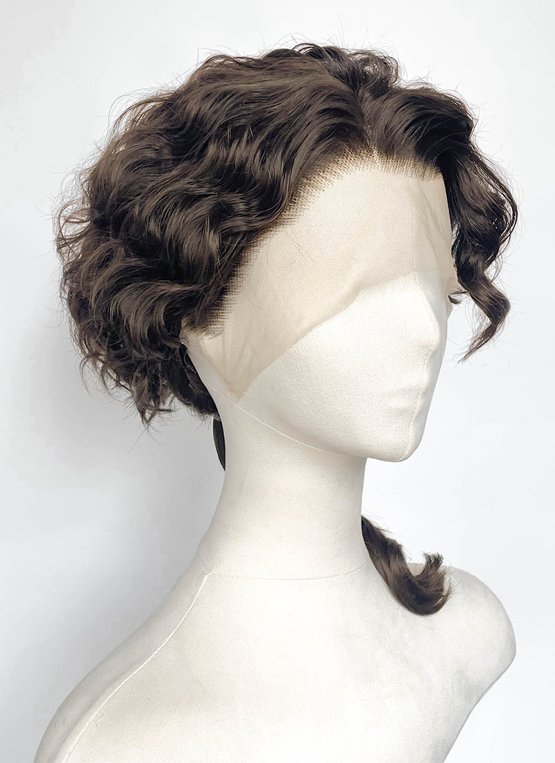 Interview with the Vampire Nicolas de Lenfent Brunette Curly Lace Front Synthetic Men's Wig LF8168
