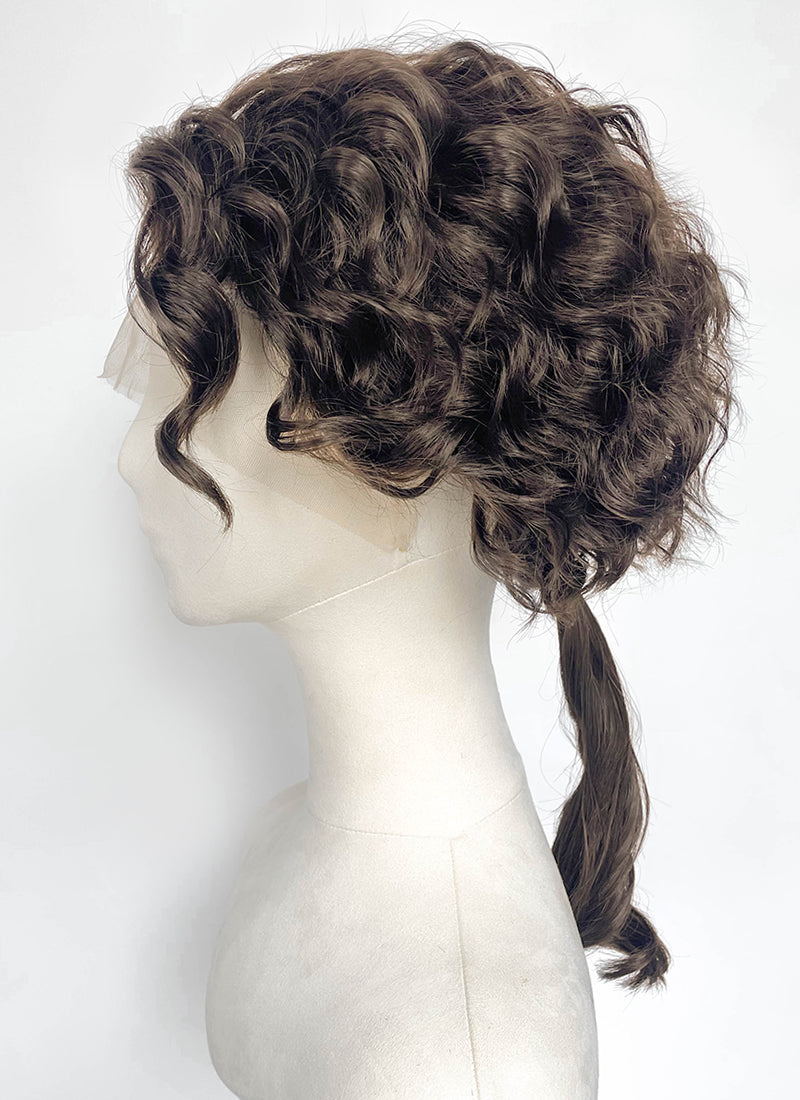 Interview with the Vampire Nicolas de Lenfent Brunette Ponytail Curly Lace Front Synthetic Men's Wig LF8168