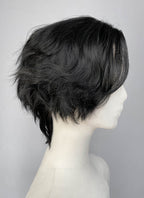 Black With White Wavy Lace Front Synthetic Wig LF8171