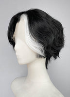 Black With White Wavy Lace Front Synthetic Wig LF8171