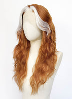 White Mixed Ginger Wavy Lace Front Synthetic Wig LF8172