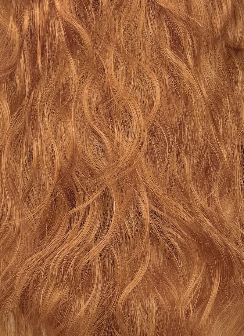 White Mixed Ginger Wavy Lace Front Synthetic Wig LF8172