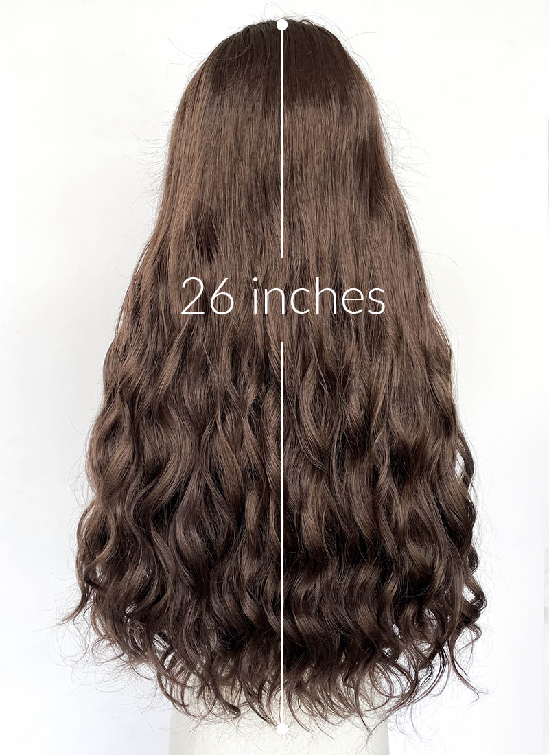 Brunette Wavy Lace Front Synthetic Wig LFCS257