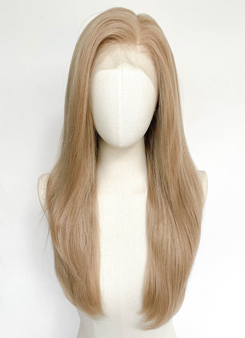 Ash Blonde Straight 13" x 6" Lace Top Synthetic Wig LFCS284