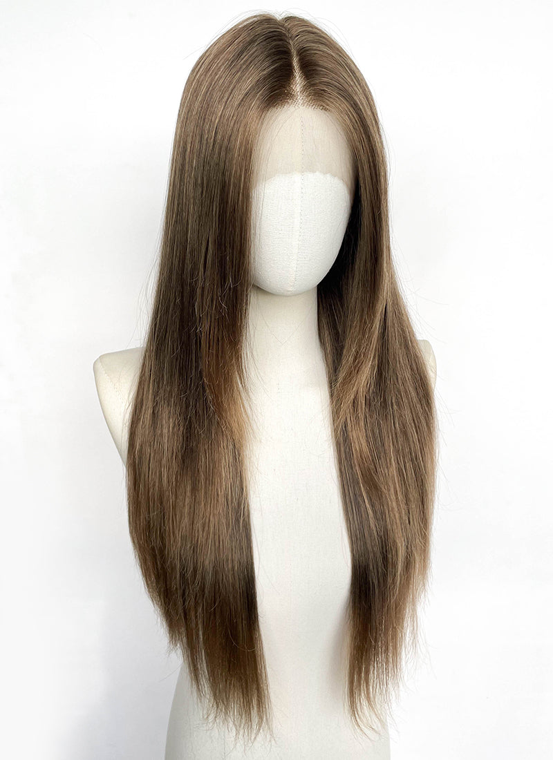 Brown Straight Lace Front Synthetic Wig LFCS286