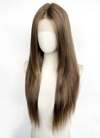 Brown Straight Lace Front Synthetic Wig LFCS286