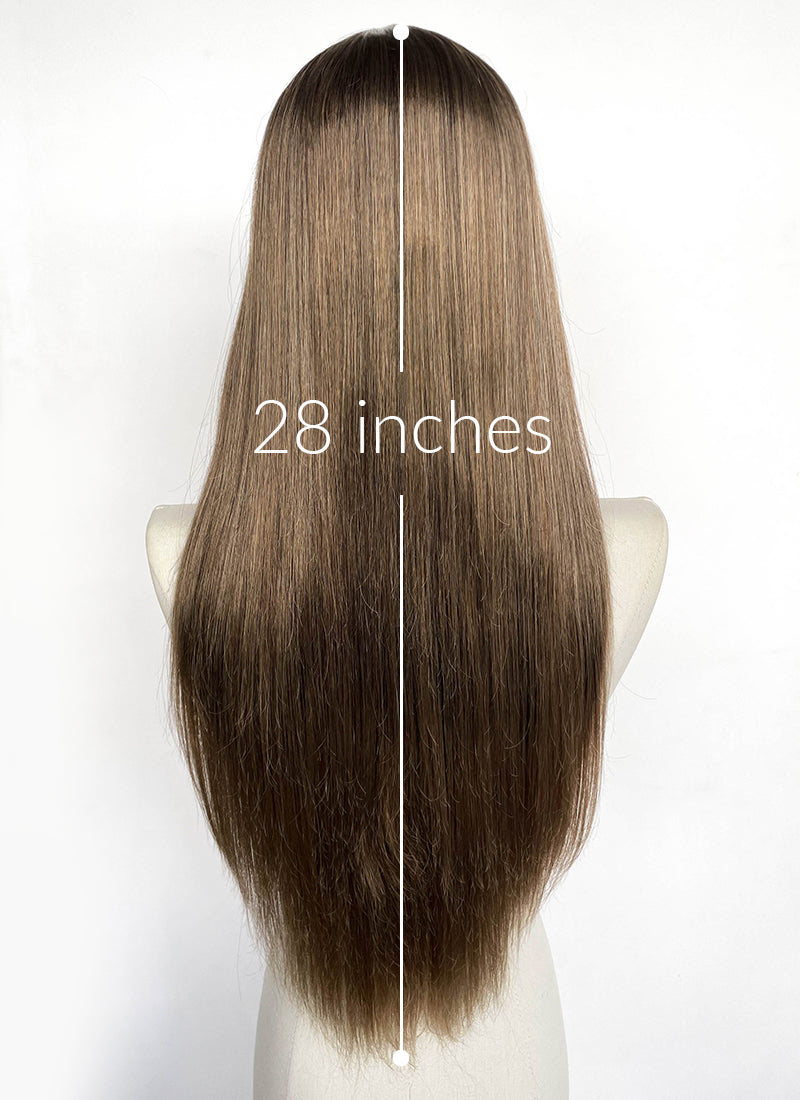 Brown Straight Lace Front Synthetic Wig LFCS286