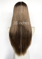 Brown Straight Lace Front Synthetic Wig LFCS286