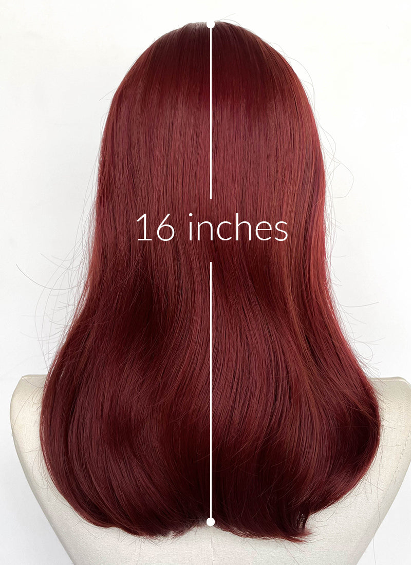 Red Straight Lace Front Synthetic Wig LFCS287